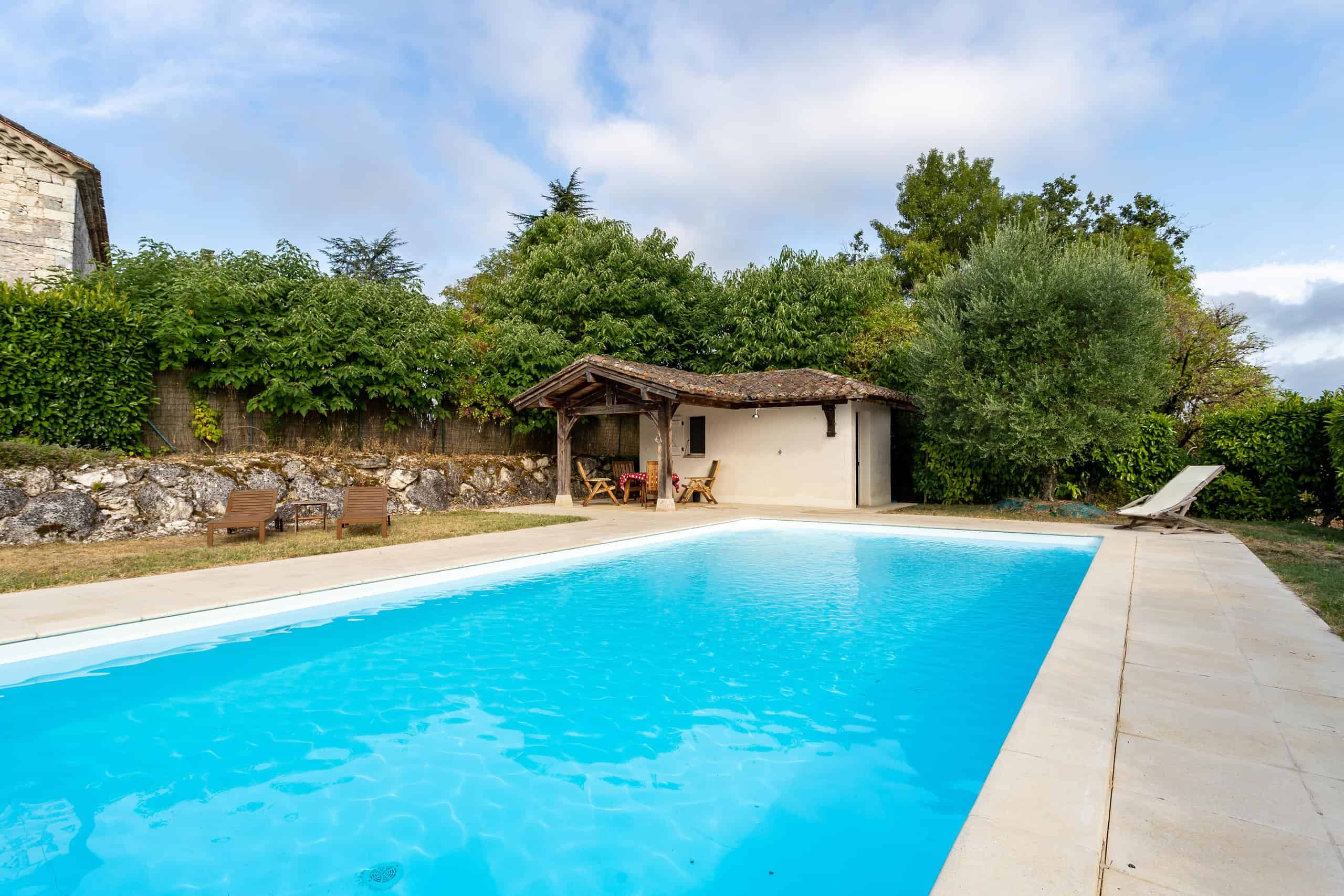 Stone property to renovate with pool
