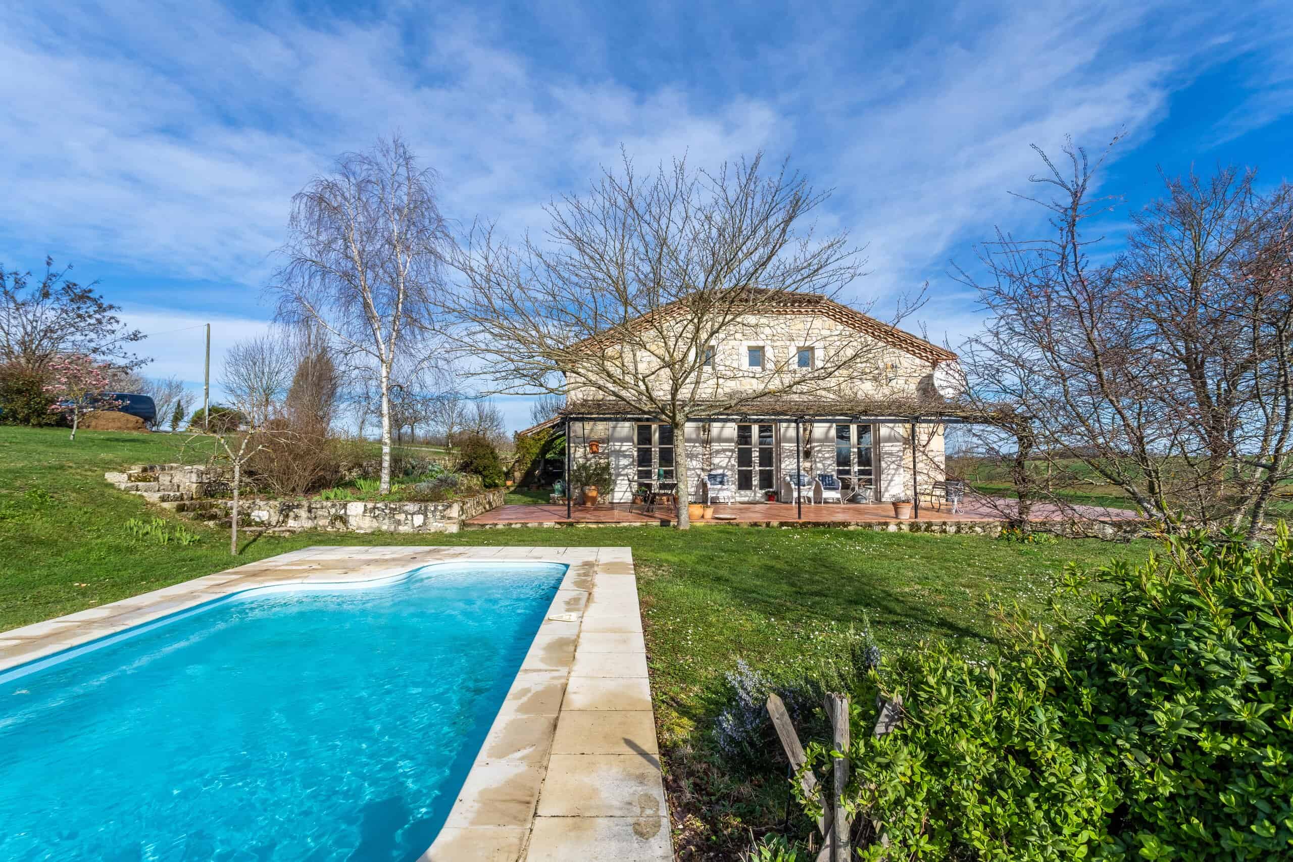 Stone country property with pool
