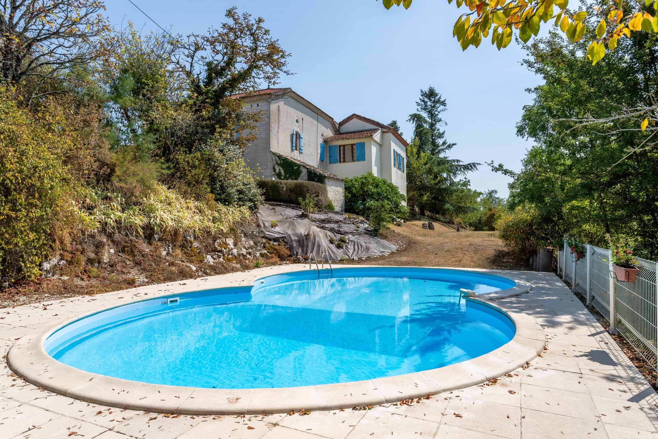 Stone house with pool