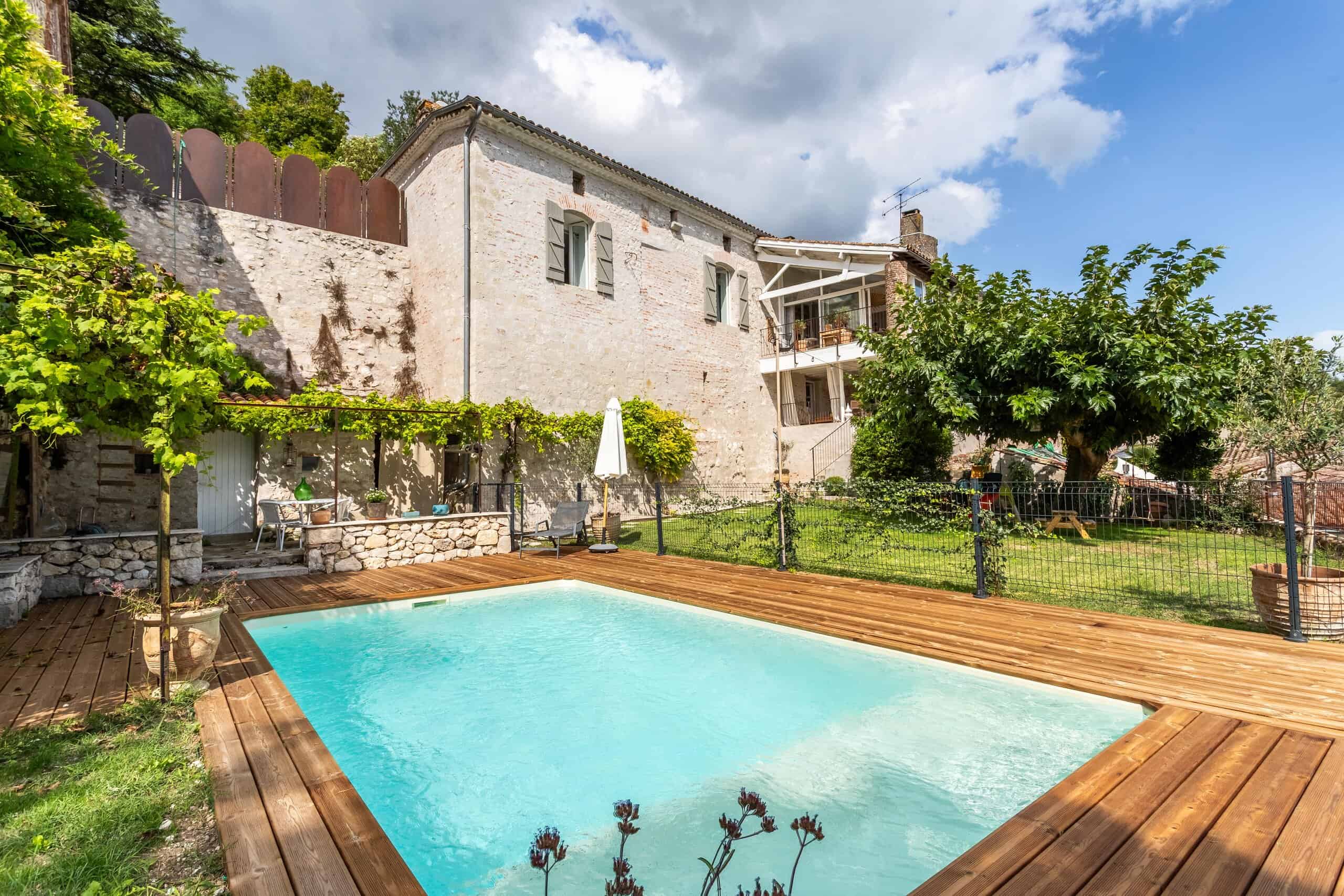 VIllage house with pool and view