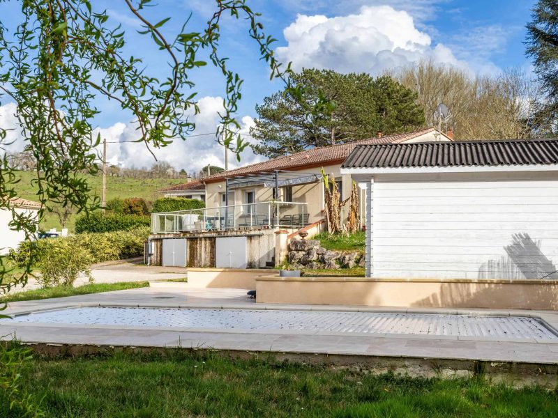 Modern house with pool and garden