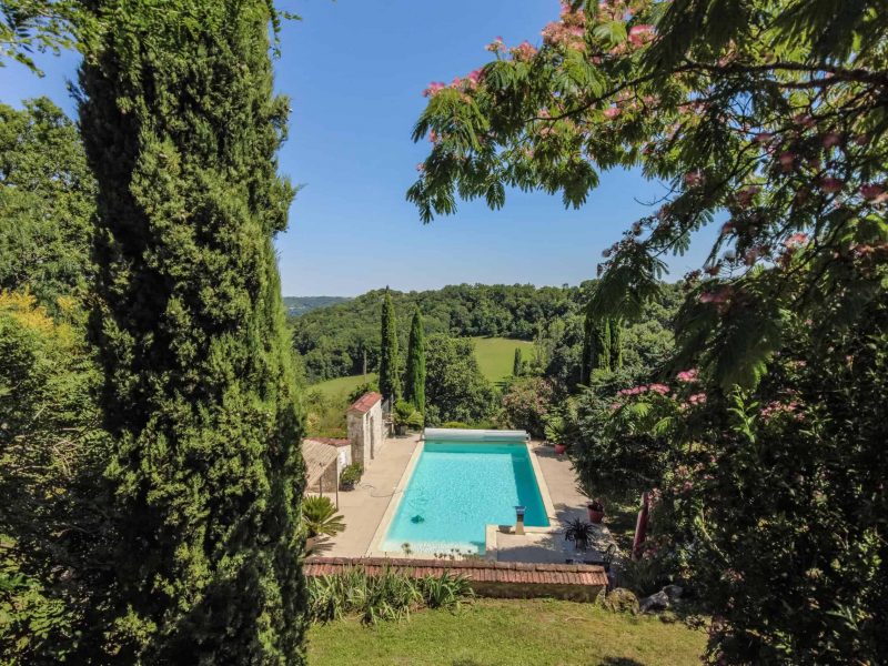 County property with pool and land